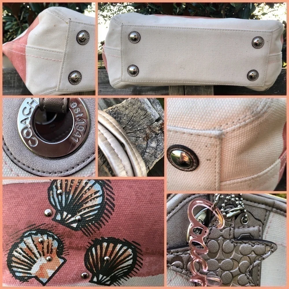 Coach 19273 Beach Nautical Shell Motiff Bag Purse